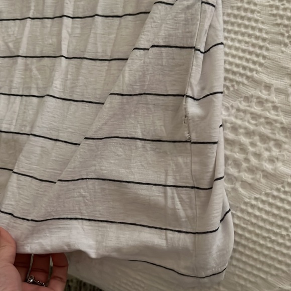 CAMILLA & MARC C&M LOGO RACERBACK LONG DRESS - NAVY & WHITE STRIPED - SIZE L - Picture 6 of 7